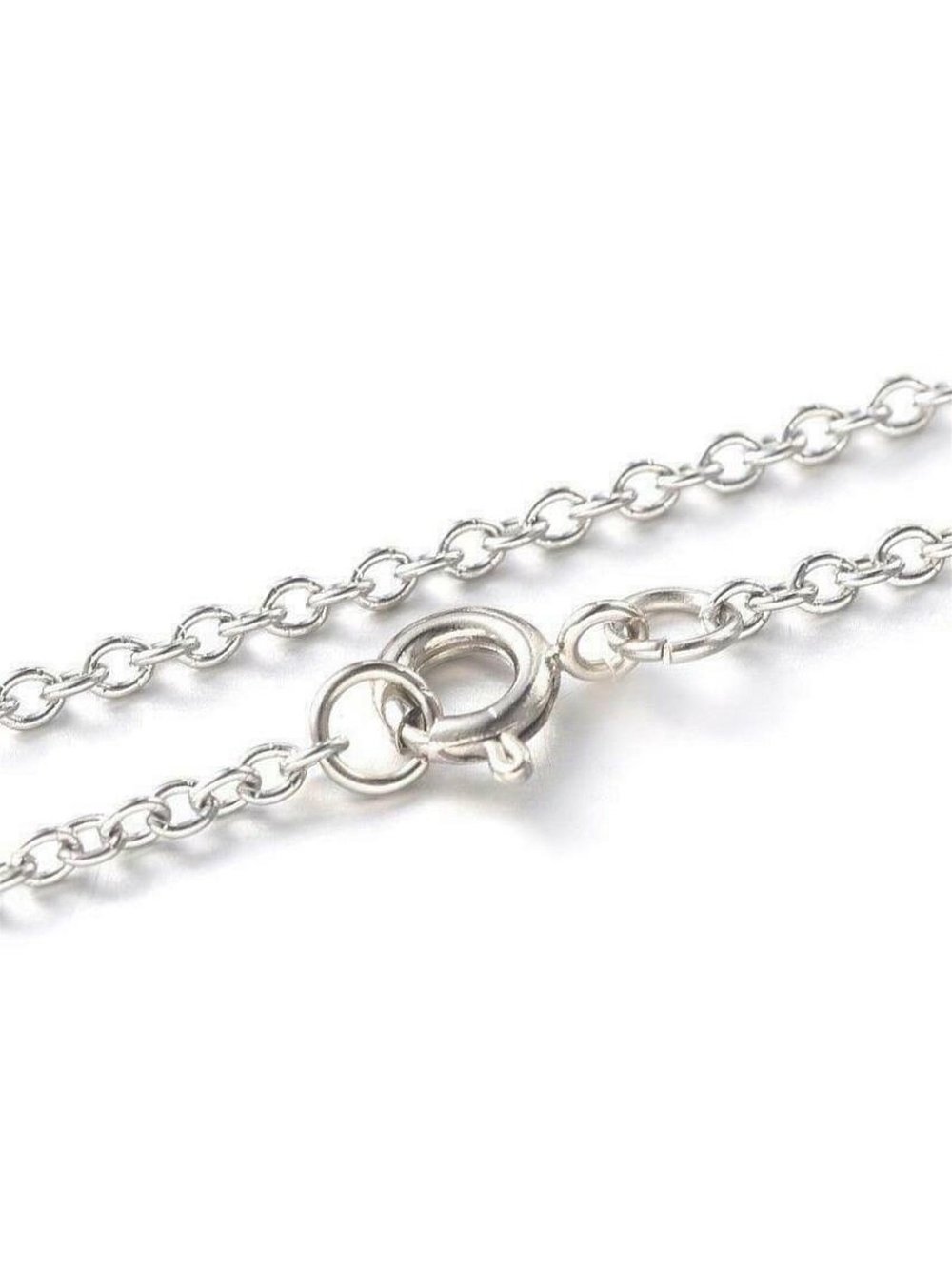 Surgical Stainless Steel Silver Rolo Chain Necklace 2mm Links 20" Long